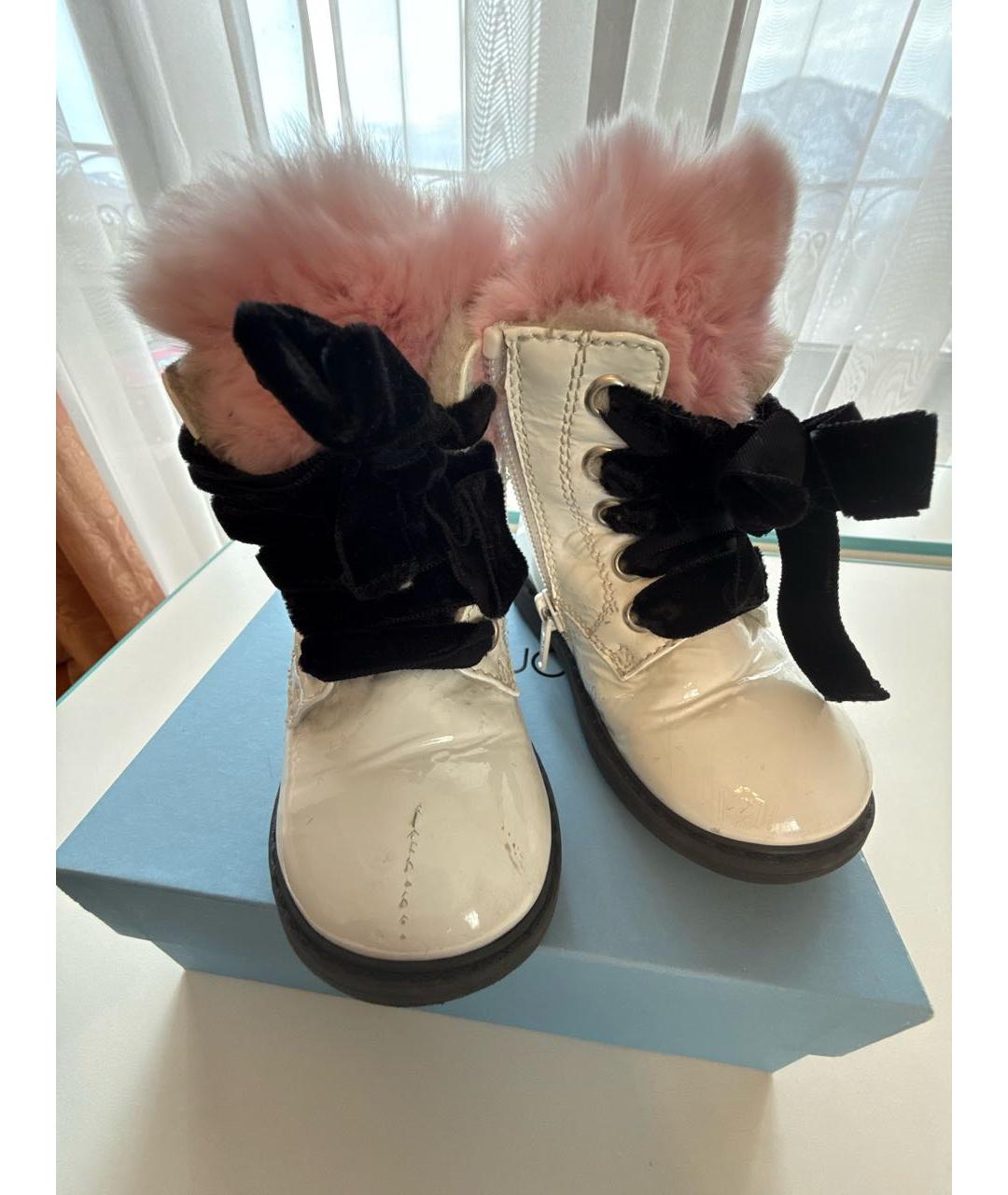 SIMONETTA Белые ботинки из лакированной кожи, фото 5