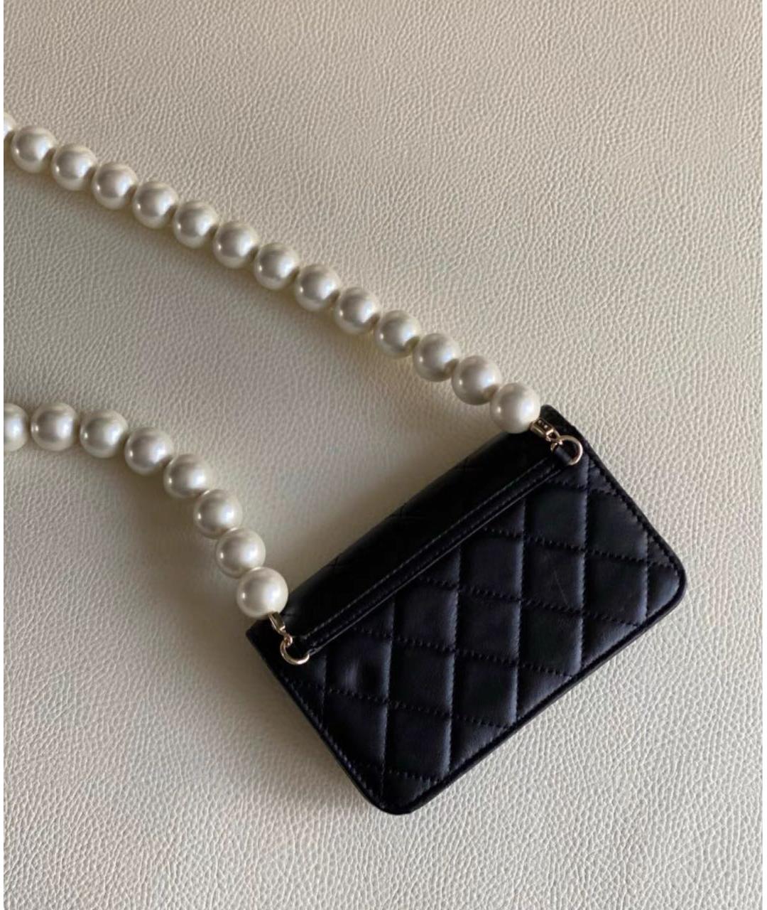 CHANEL Черная кожаная сумка через плечо, фото 3