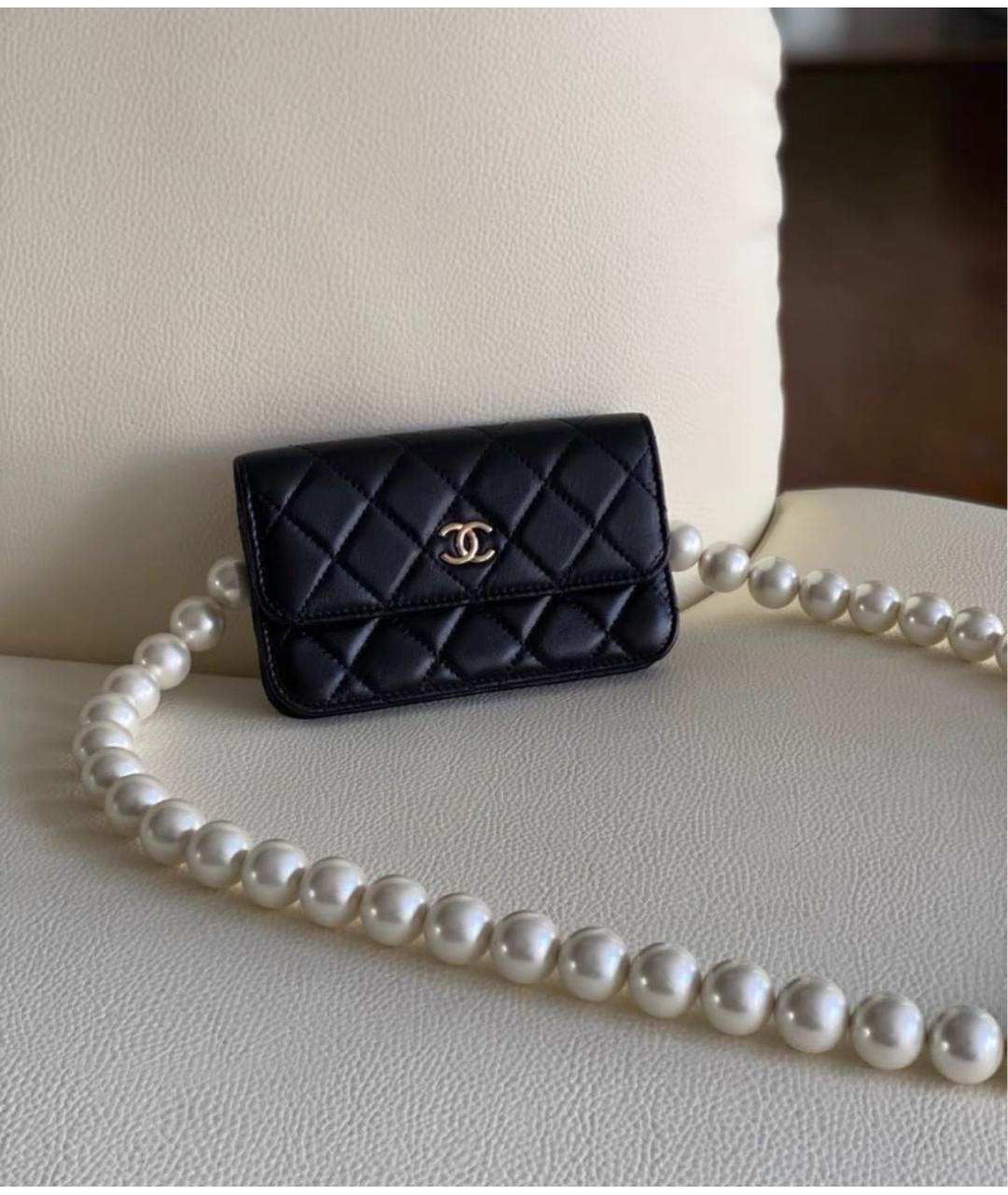 CHANEL Черная кожаная сумка через плечо, фото 2