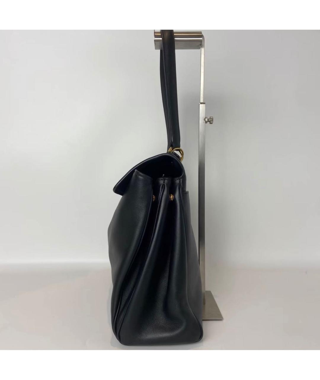 BALENCIAGA Черная кожаная сумка с короткими ручками, фото 3