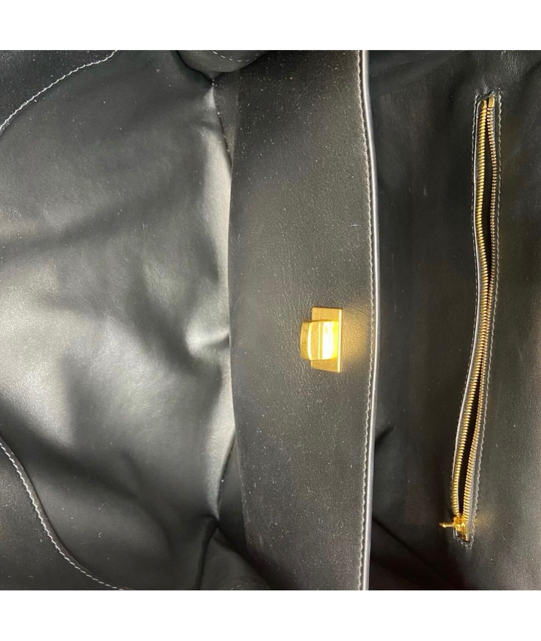 BALENCIAGA Черная кожаная сумка с короткими ручками, фото 6