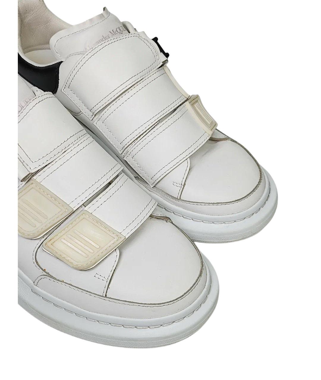 ALEXANDER MCQUEEN Белые кожаные кеды, фото 4