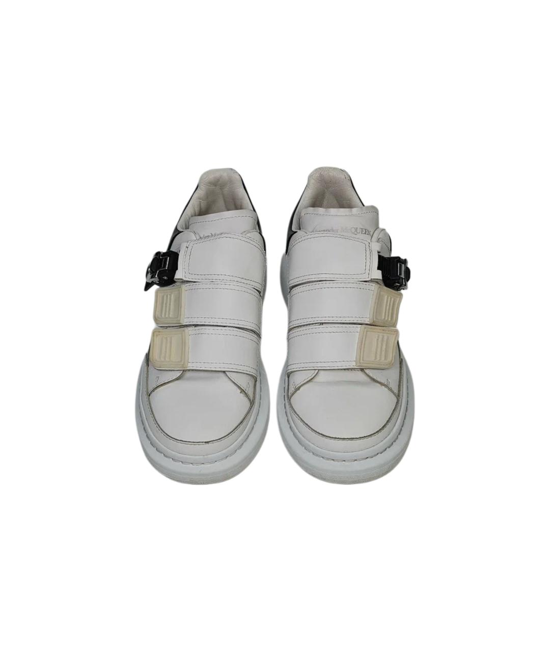 ALEXANDER MCQUEEN Белые кожаные кеды, фото 2