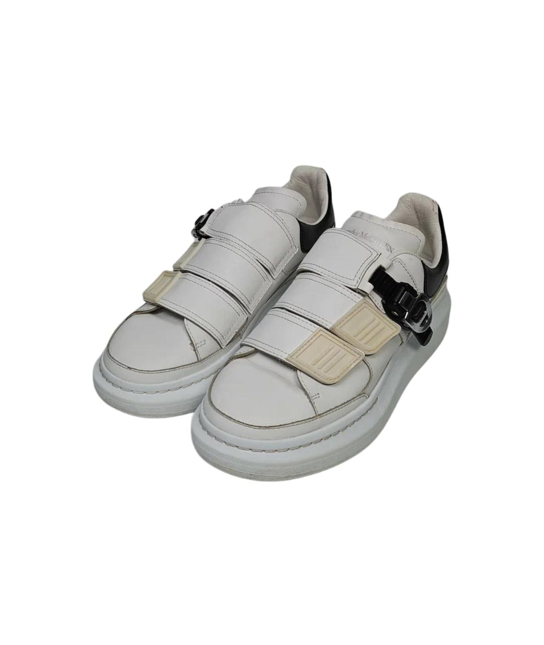 ALEXANDER MCQUEEN Белые кожаные кеды, фото 3