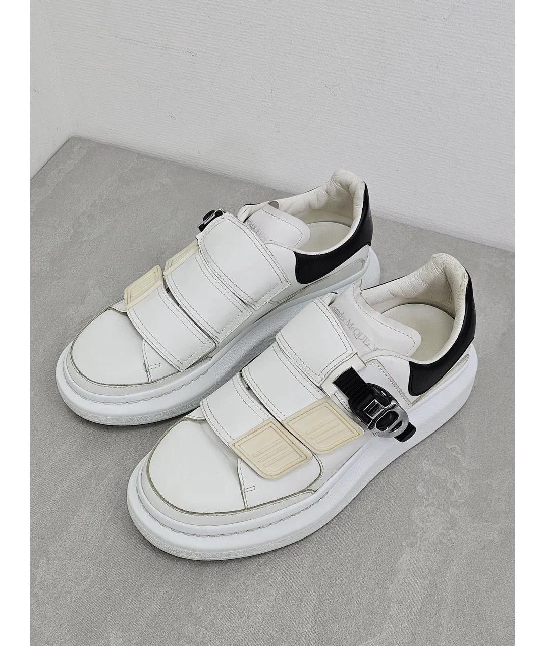 ALEXANDER MCQUEEN Белые кожаные кеды, фото 7
