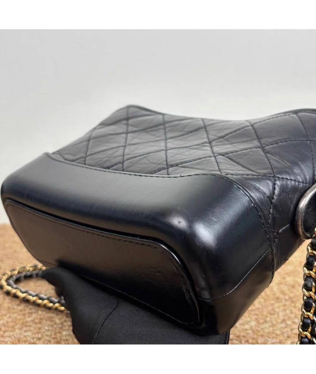 CHANEL Черная кожаная сумка через плечо, фото 3