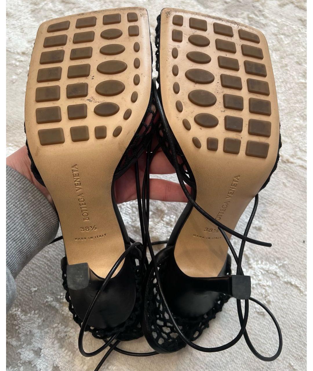 BOTTEGA VENETA Черные текстильные туфли, фото 7