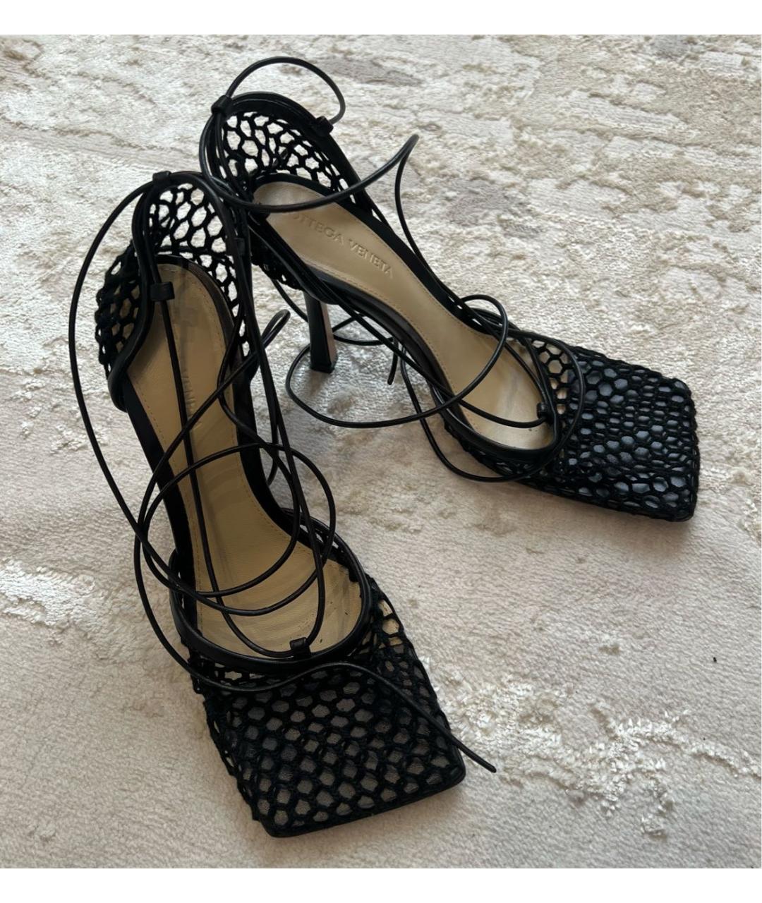 BOTTEGA VENETA Черные текстильные туфли, фото 6