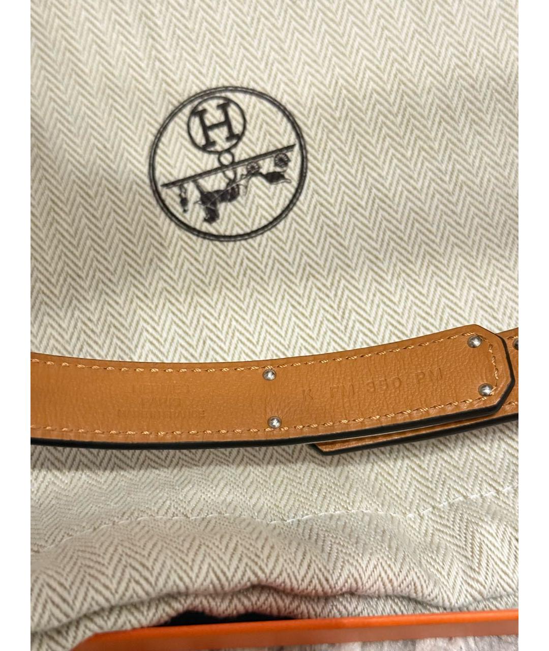 HERMES Черный кожаный ремень, фото 5