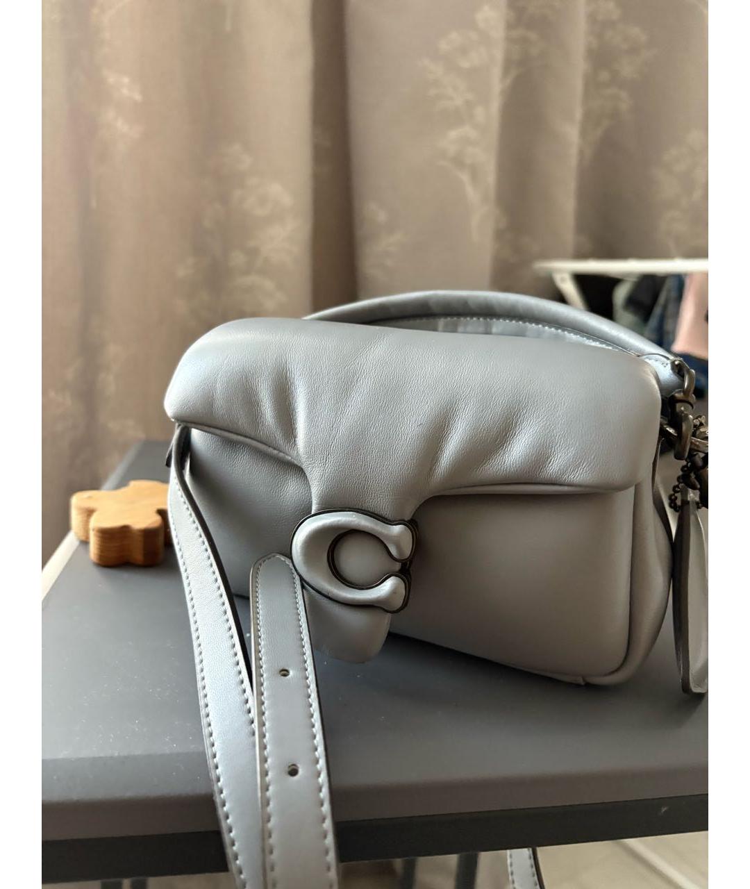 COACH Серая кожаная сумка через плечо, фото 2