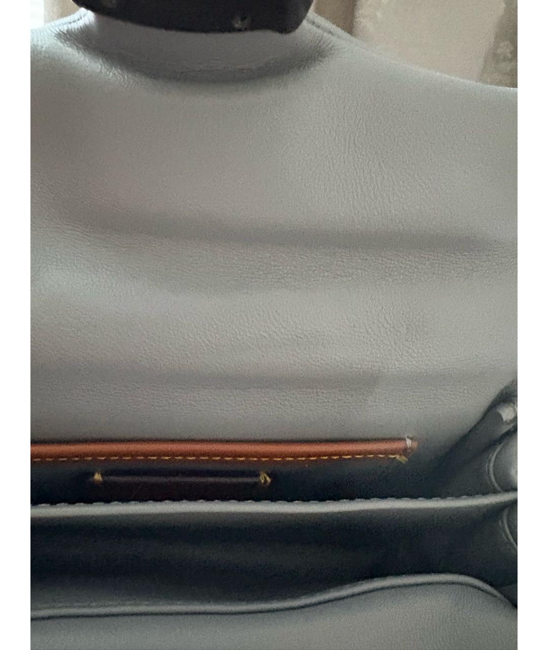 COACH Серая кожаная сумка через плечо, фото 4