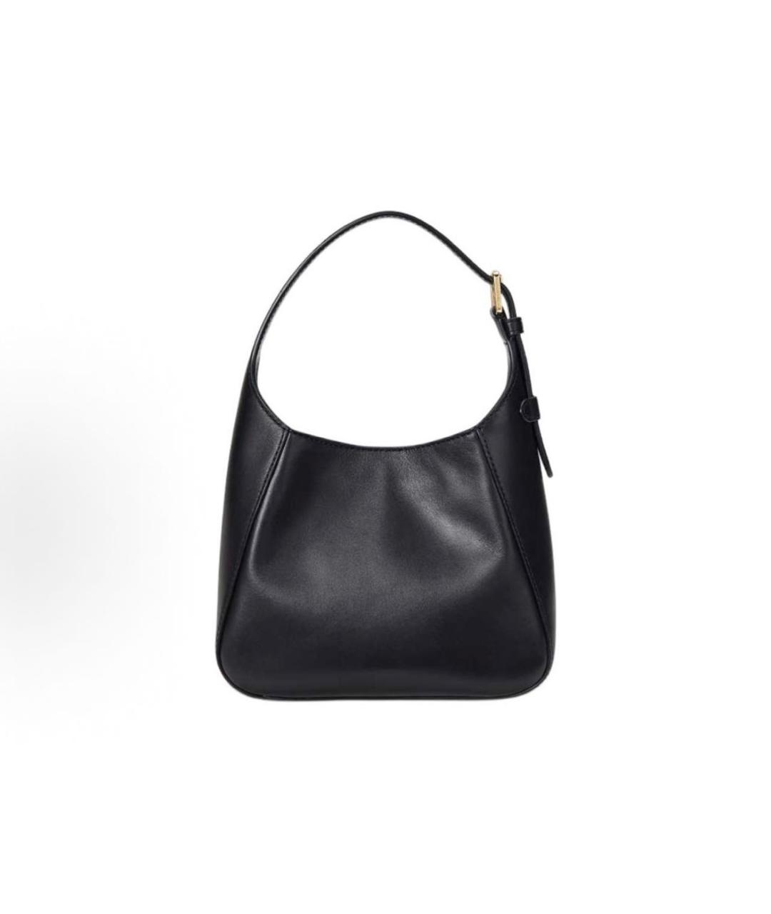 POLO RALPH LAUREN Черная кожаная сумка через плечо, фото 3