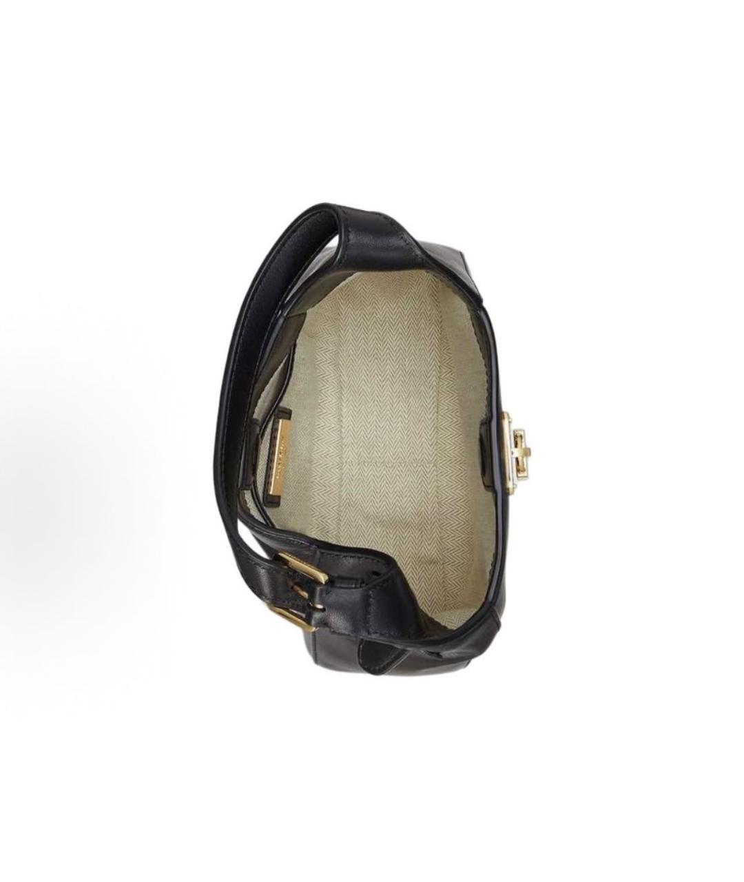 POLO RALPH LAUREN Черная кожаная сумка через плечо, фото 4