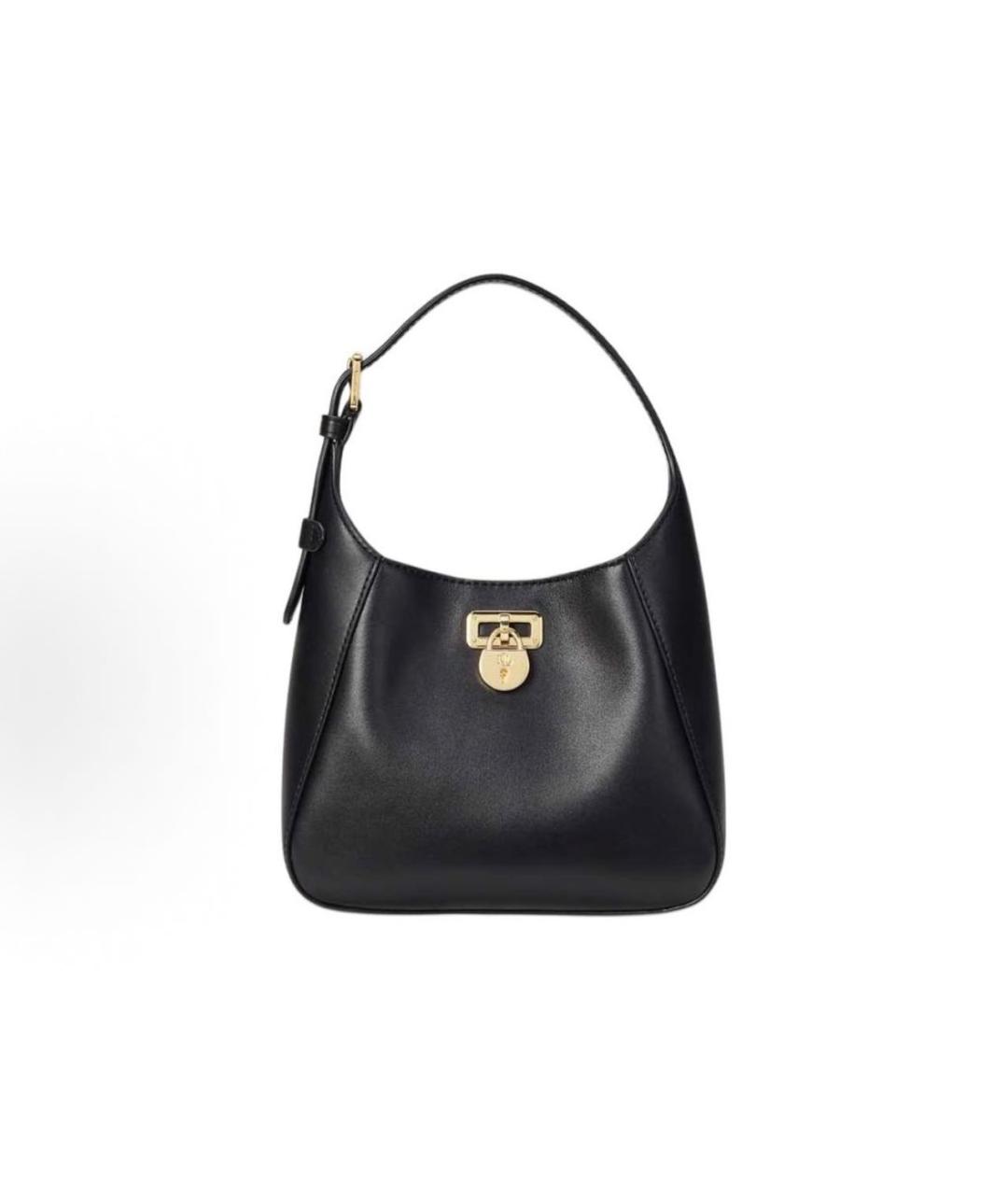 POLO RALPH LAUREN Черная кожаная сумка через плечо, фото 5