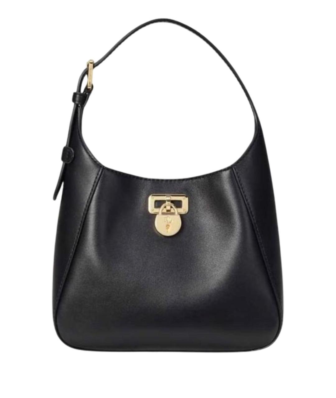 POLO RALPH LAUREN Черная кожаная сумка через плечо, фото 1