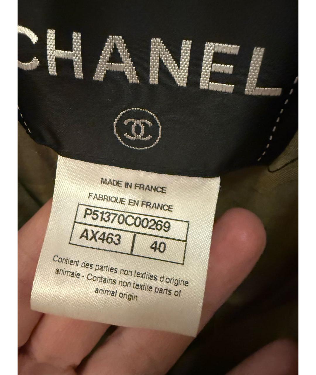 CHANEL Хаки замшевый тренч/плащ, фото 2