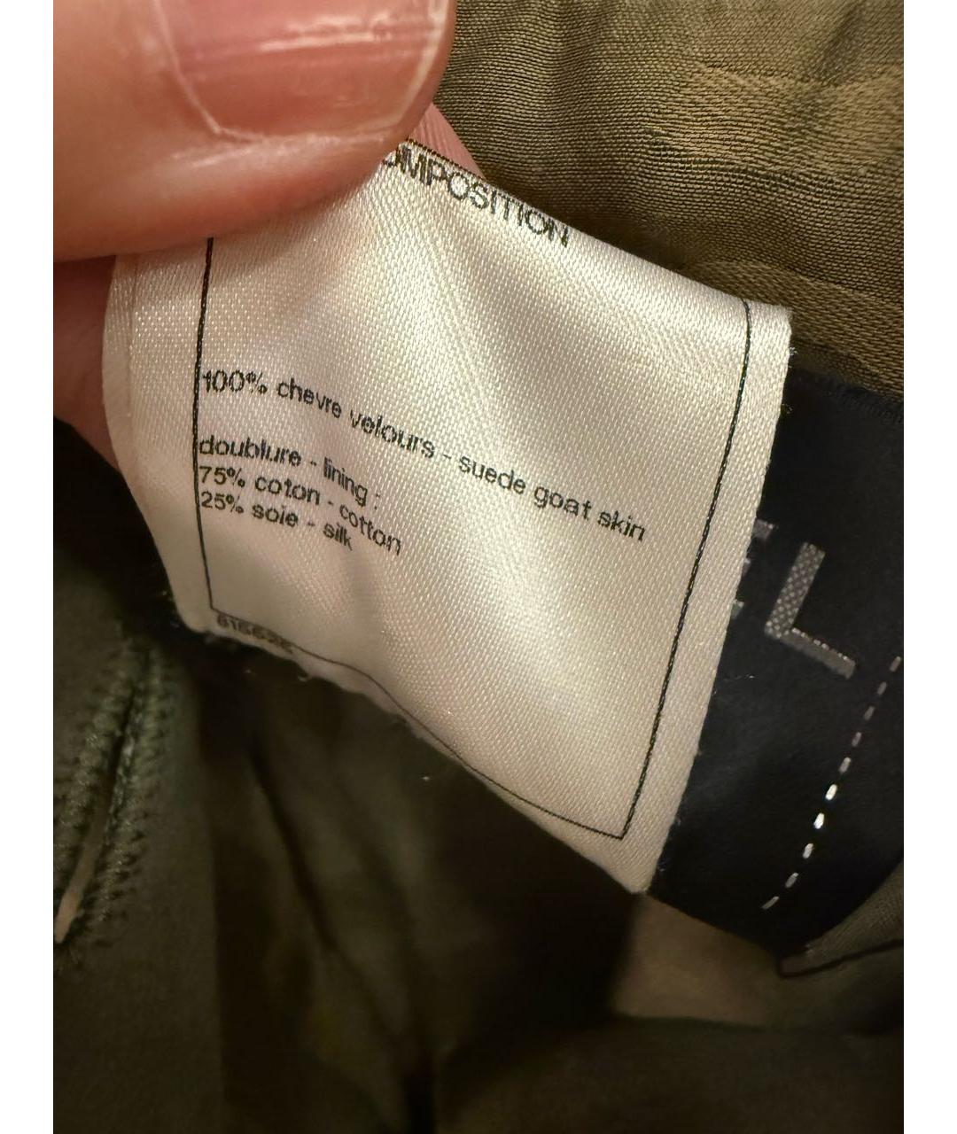 CHANEL Хаки замшевый тренч/плащ, фото 3