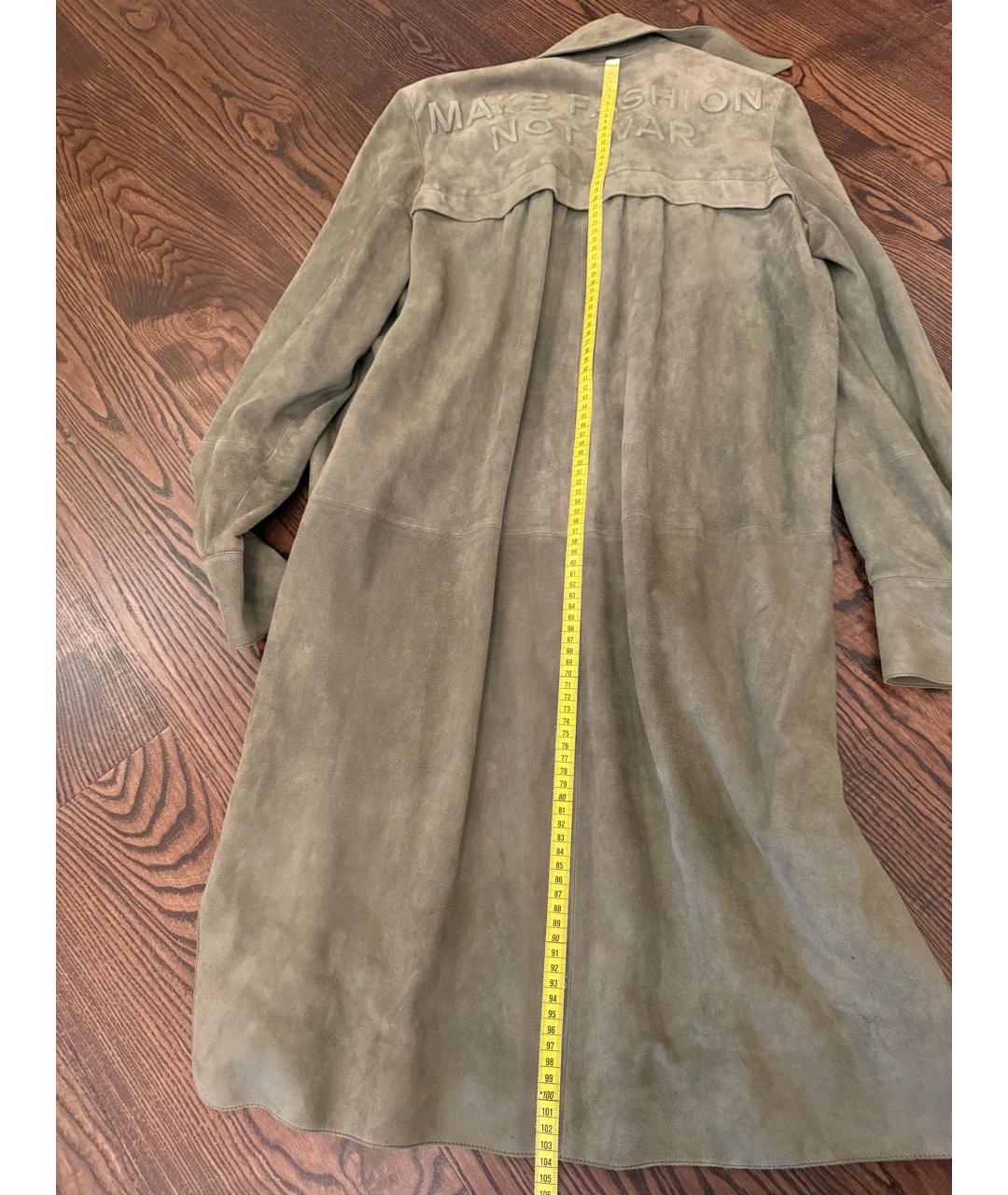 CHANEL Хаки замшевый тренч/плащ, фото 5