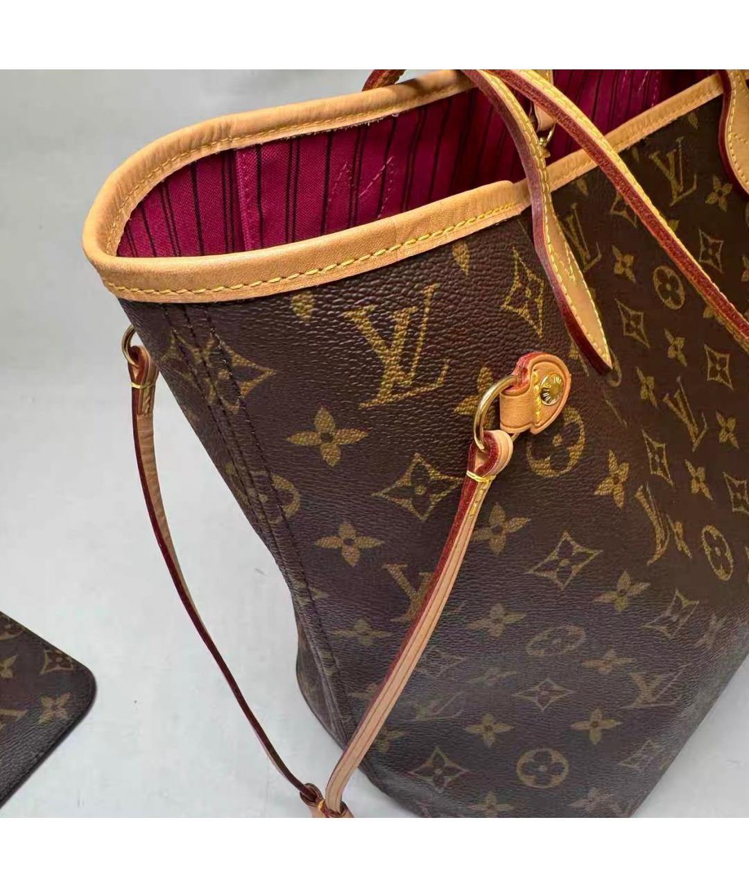 LOUIS VUITTON Коричневая сумка с короткими ручками, фото 5