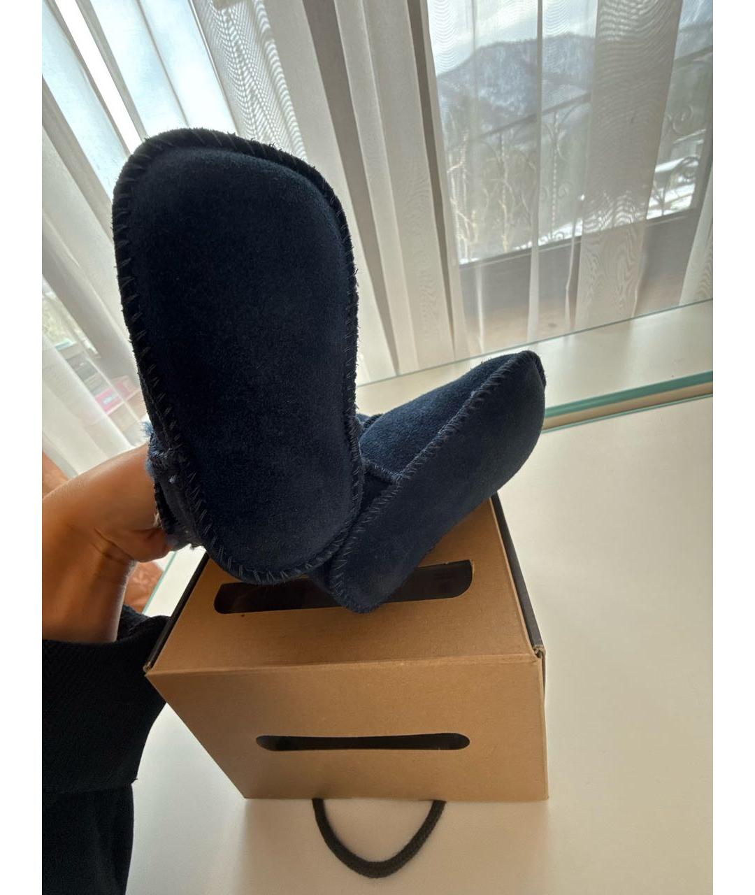 UGG AUSTRALIA KIDS Темно-синие замшевые сапоги, фото 5