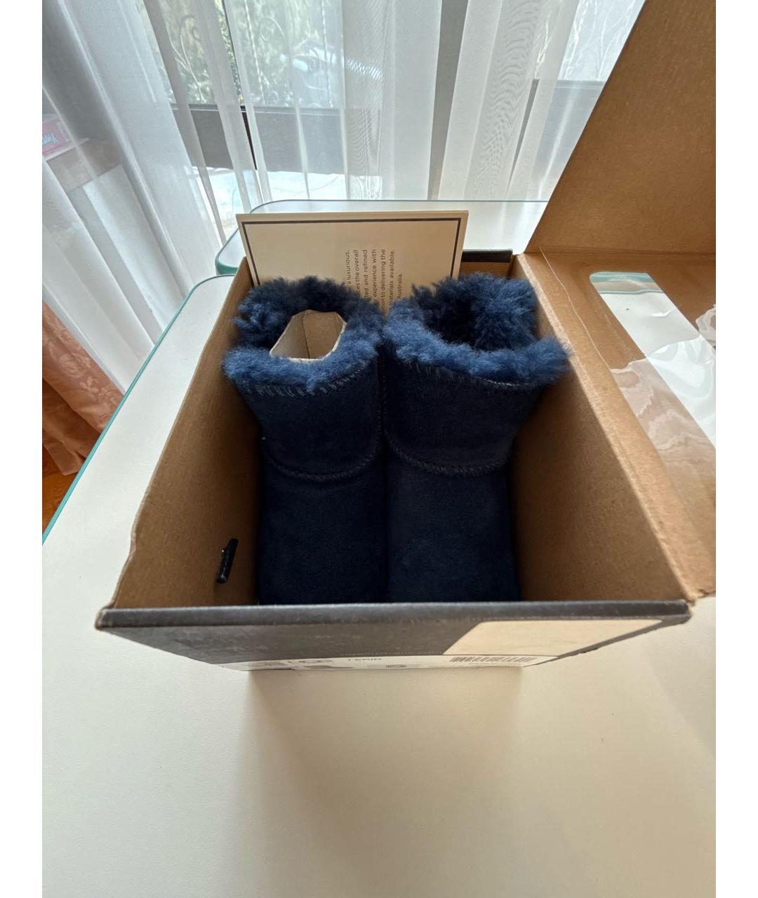 UGG AUSTRALIA KIDS Темно-синие замшевые сапоги, фото 6