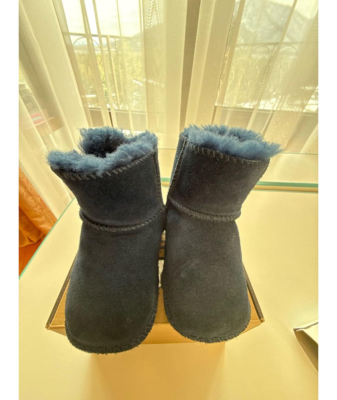 UGG AUSTRALIA KIDS Темно-синие замшевые сапоги, фото 2
