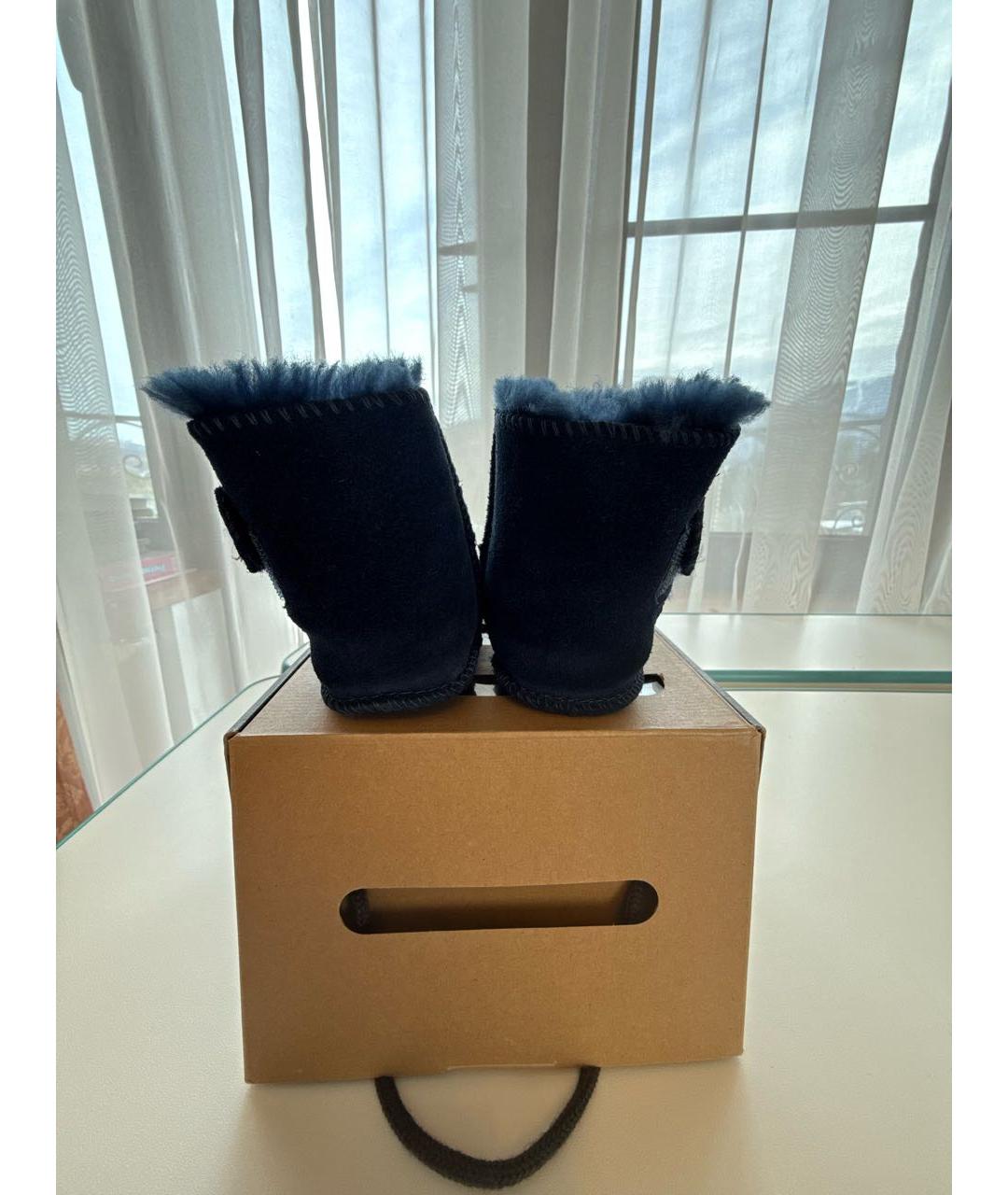 UGG AUSTRALIA KIDS Темно-синие замшевые сапоги, фото 4