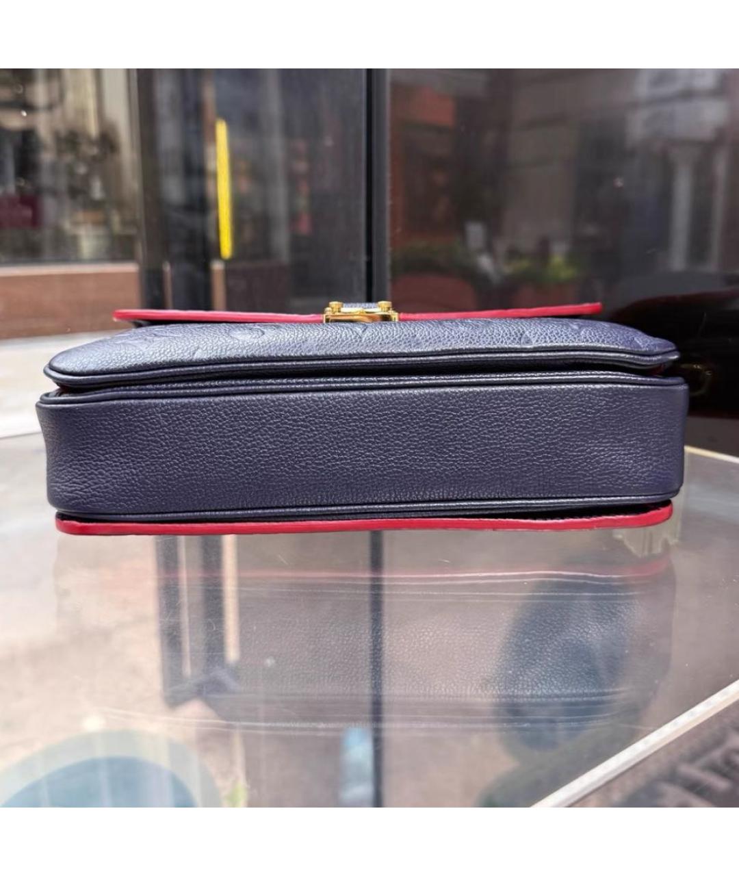 LOUIS VUITTON Синяя кожаная сумка через плечо, фото 5