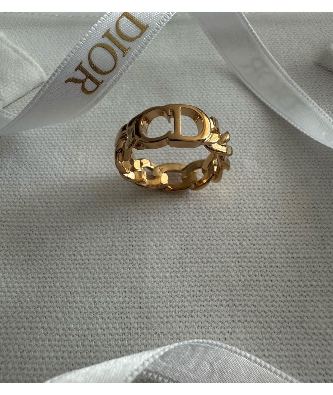 CHRISTIAN DIOR Золотое металлическое кольцо, фото 5