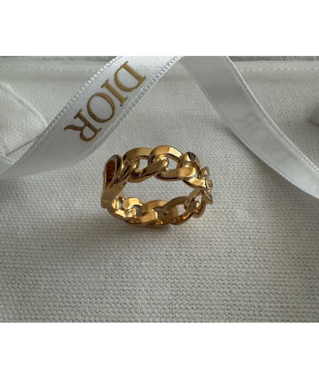 CHRISTIAN DIOR Золотое металлическое кольцо, фото 2