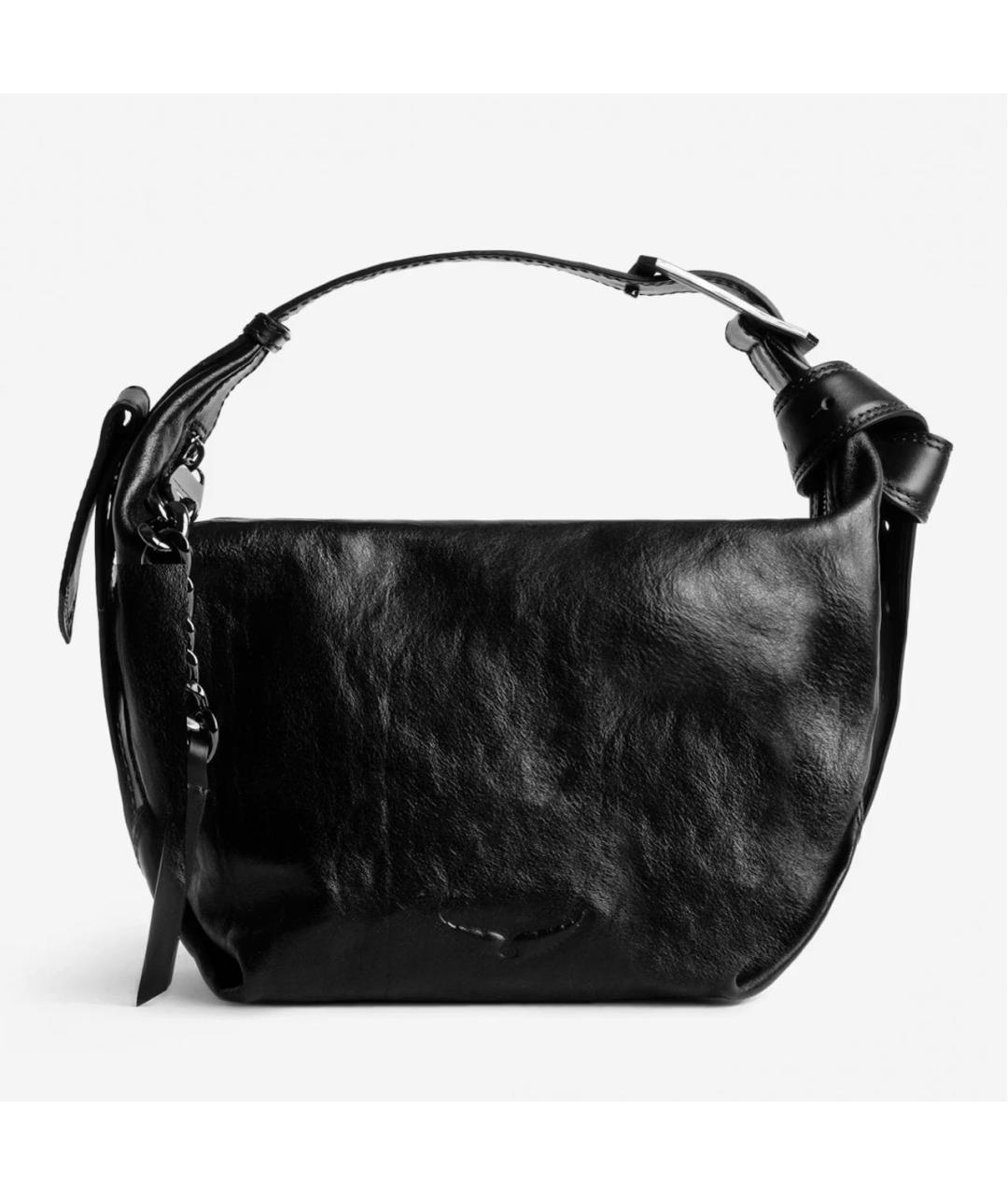 ZADIG & VOLTAIRE Черная кожаная сумка через плечо, фото 9