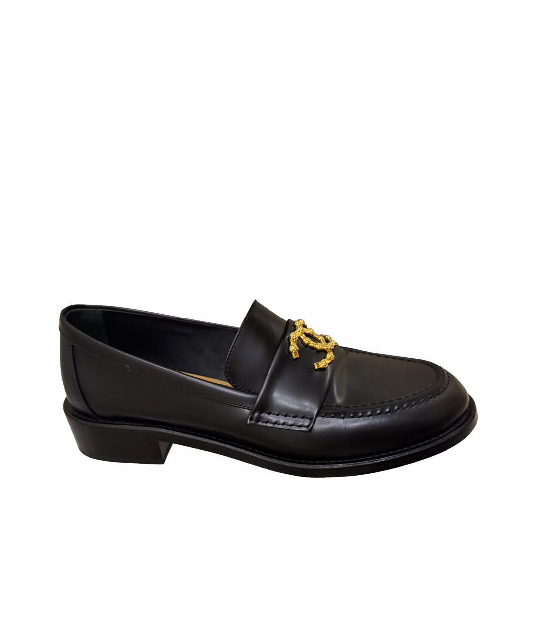 CHANEL Черные кожаные лоферы, фото 1