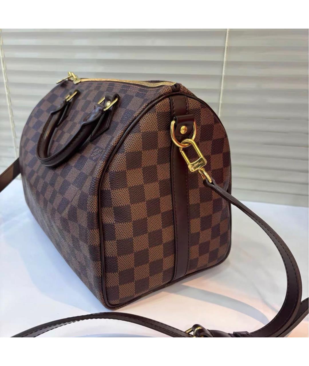 LOUIS VUITTON Коричневая сумка с короткими ручками, фото 5