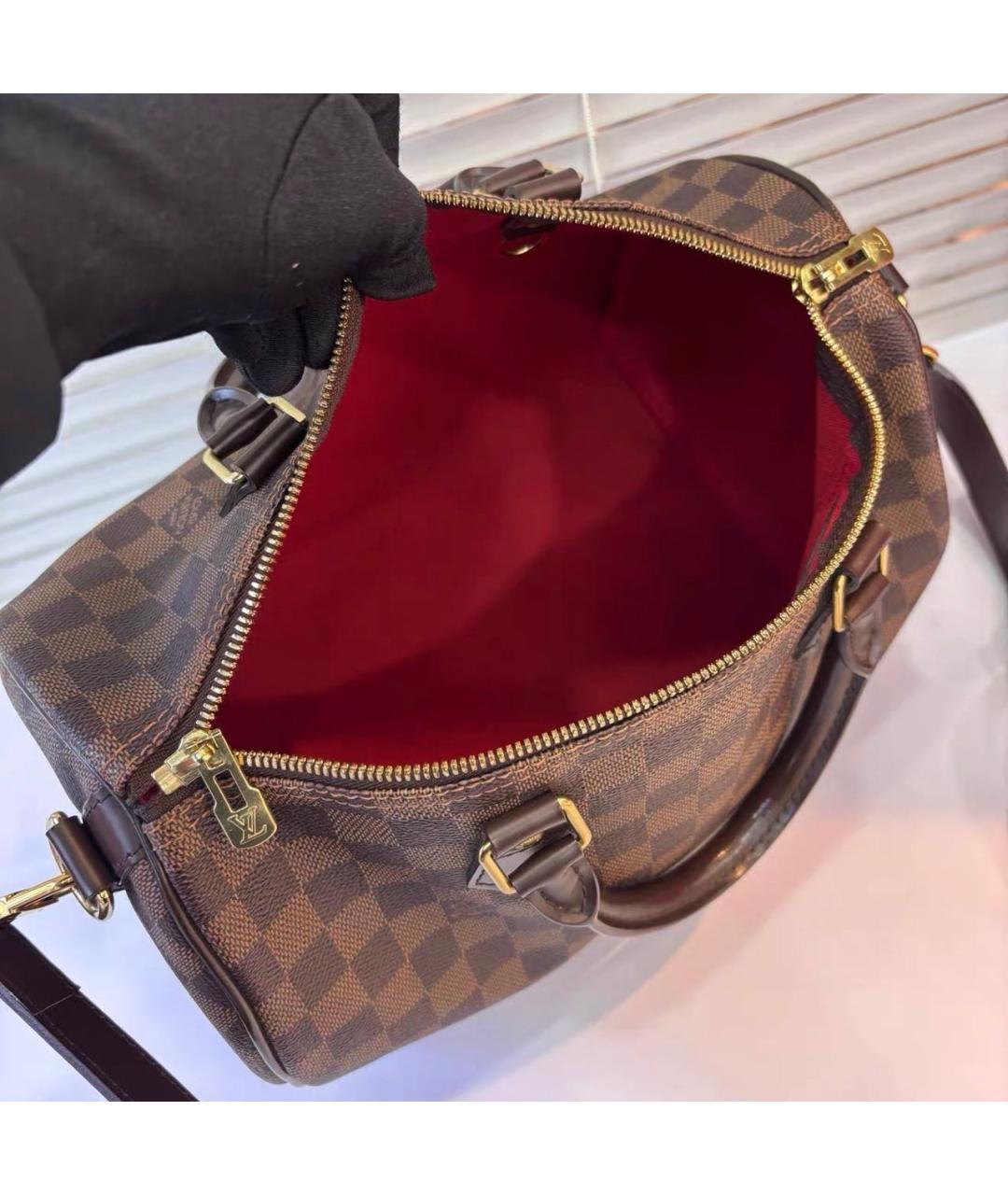 LOUIS VUITTON Коричневая сумка с короткими ручками, фото 7