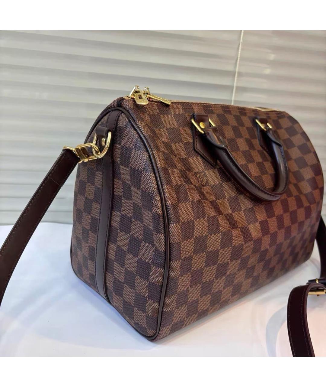 LOUIS VUITTON Коричневая сумка с короткими ручками, фото 4