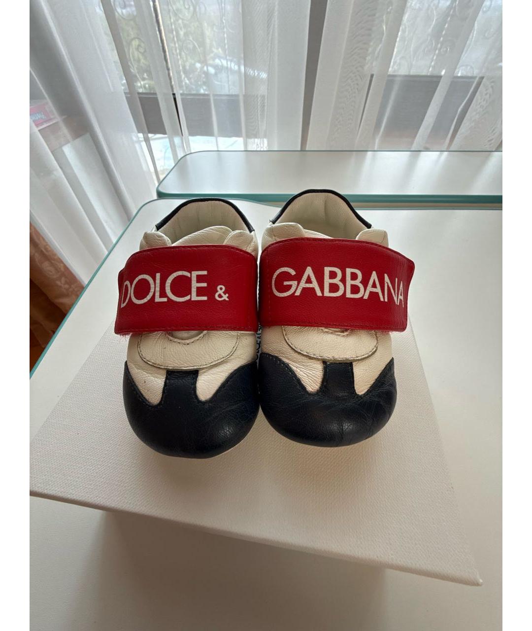 DOLCE & GABBANA KIDS Мульти кожаные пинетки, фото 2