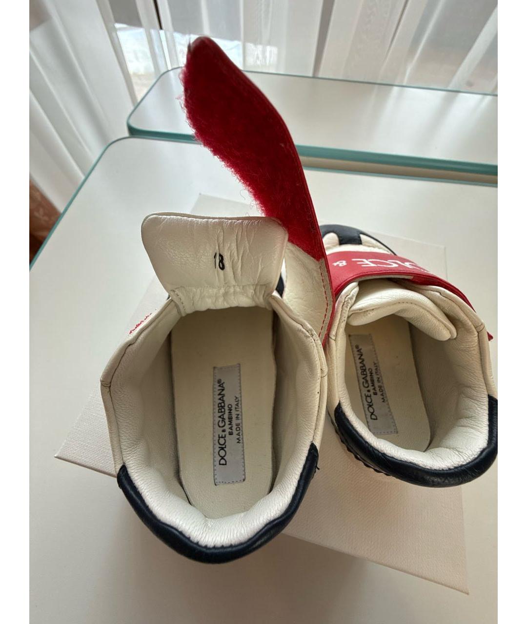 DOLCE & GABBANA KIDS Мульти кожаные пинетки, фото 5