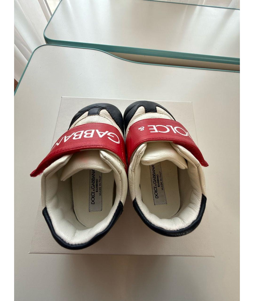 DOLCE & GABBANA KIDS Мульти кожаные пинетки, фото 3