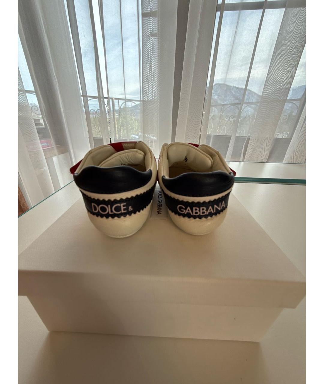 DOLCE & GABBANA KIDS Мульти кожаные пинетки, фото 4