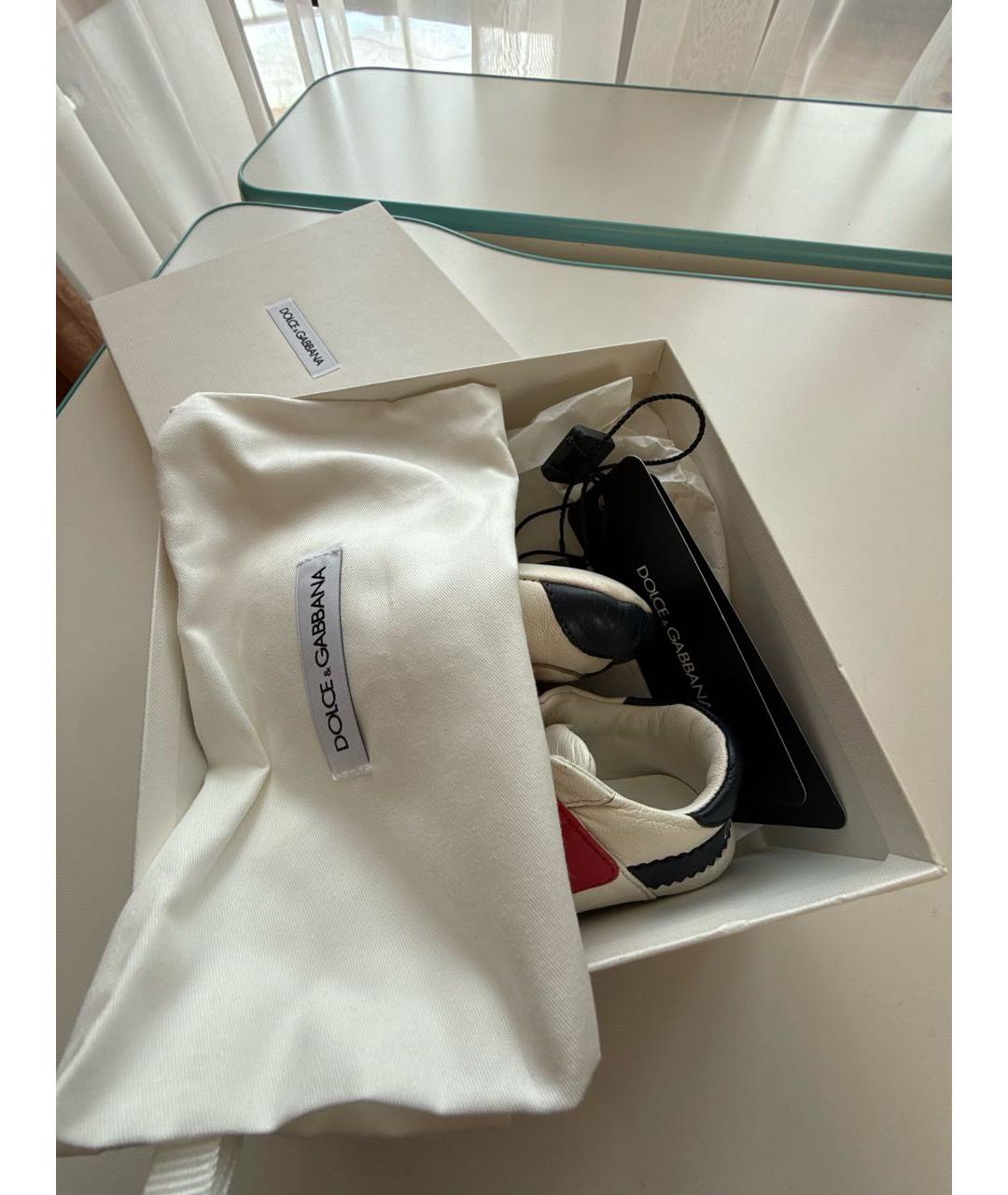 DOLCE & GABBANA KIDS Мульти кожаные пинетки, фото 8