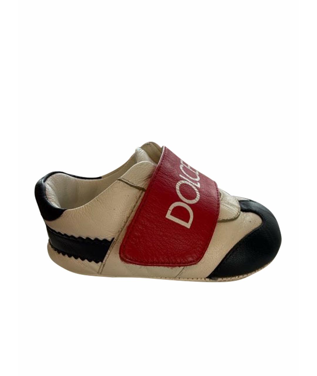 DOLCE & GABBANA KIDS Мульти кожаные пинетки, фото 1