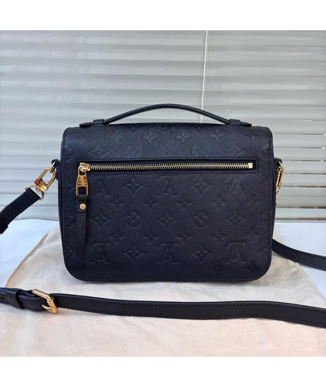 LOUIS VUITTON Черная кожаная сумка через плечо, фото 2