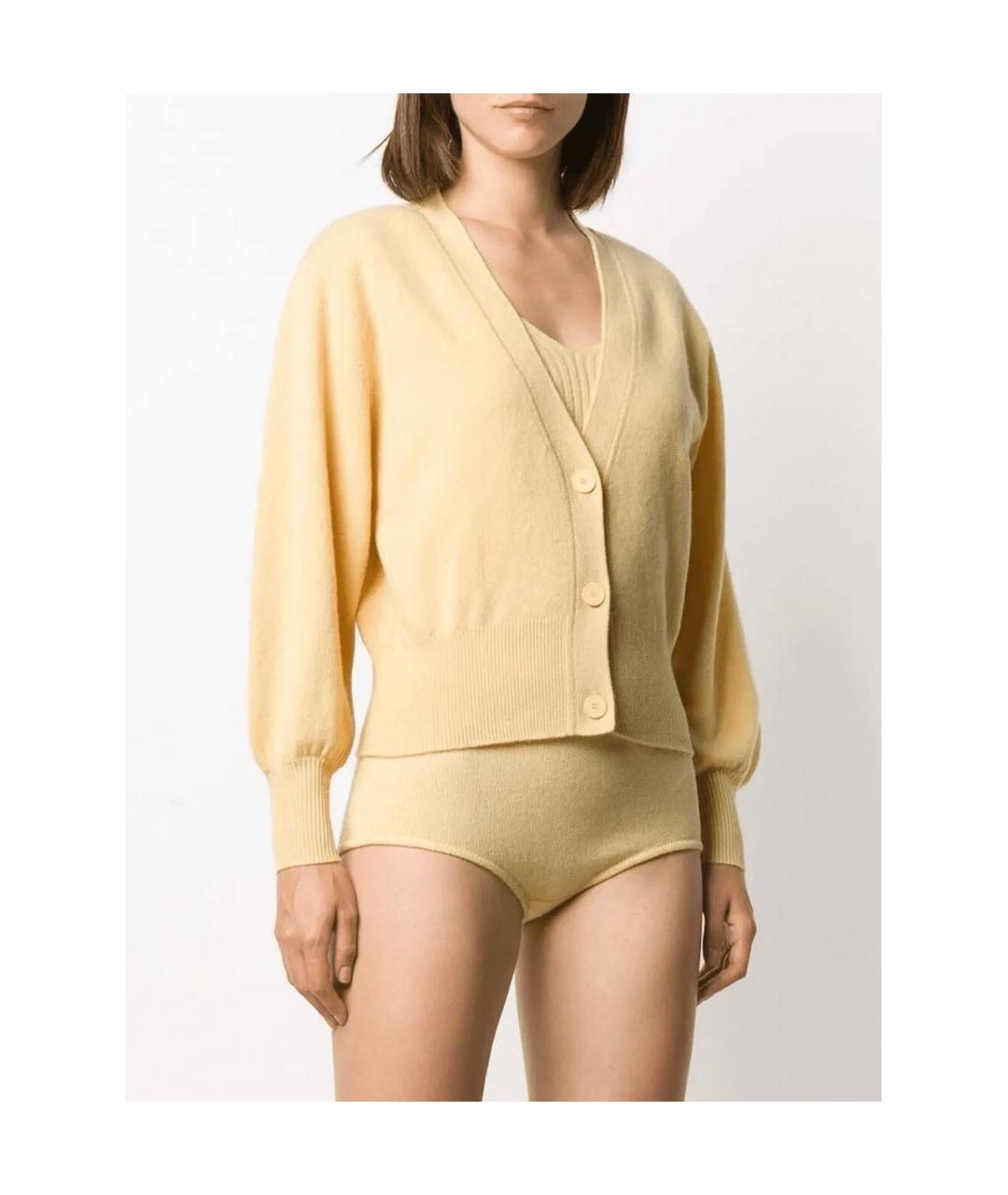 SANDRO Желтый шерстяной кардиган, фото 4