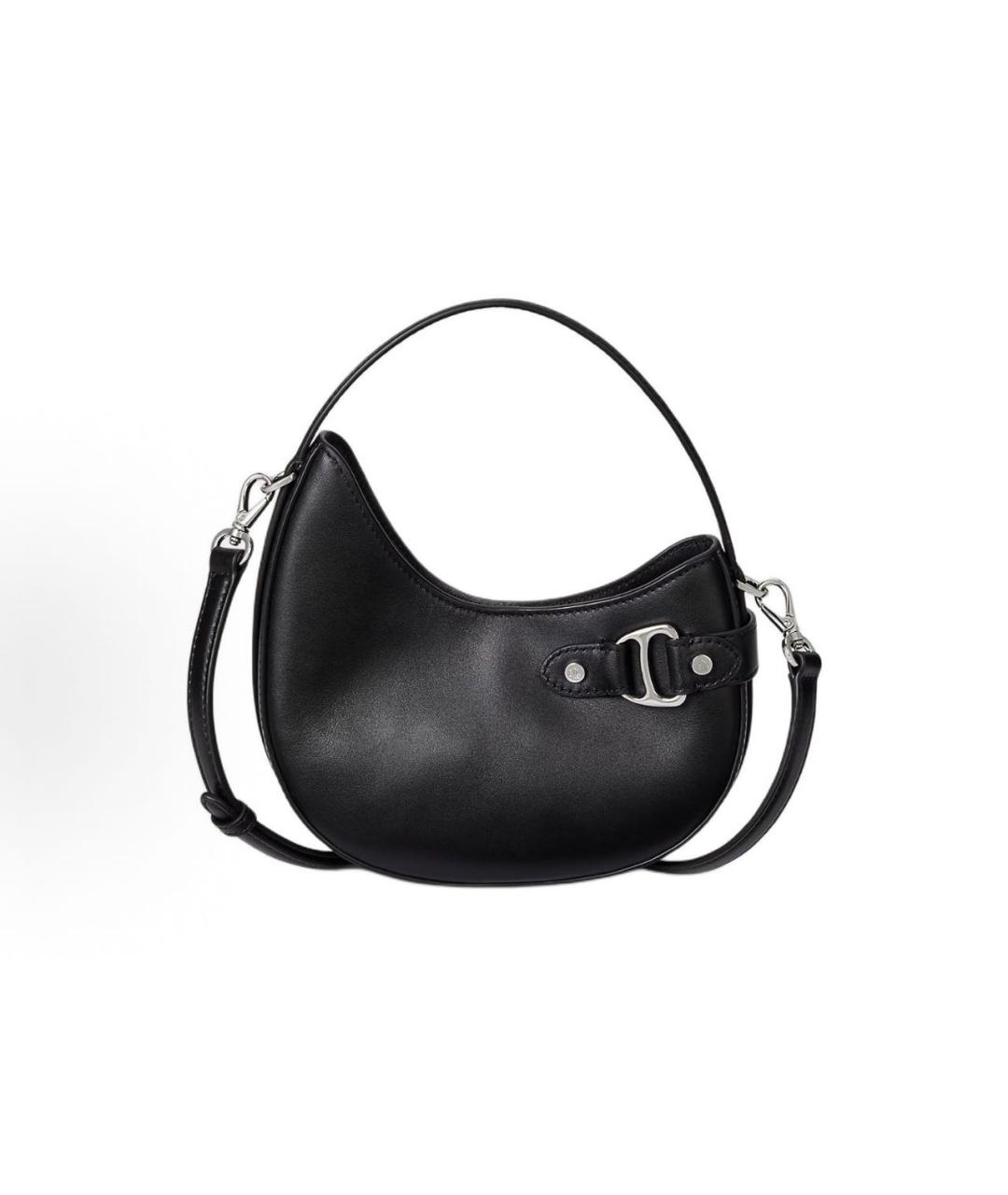 POLO RALPH LAUREN Черная кожаная сумка с короткими ручками, фото 6