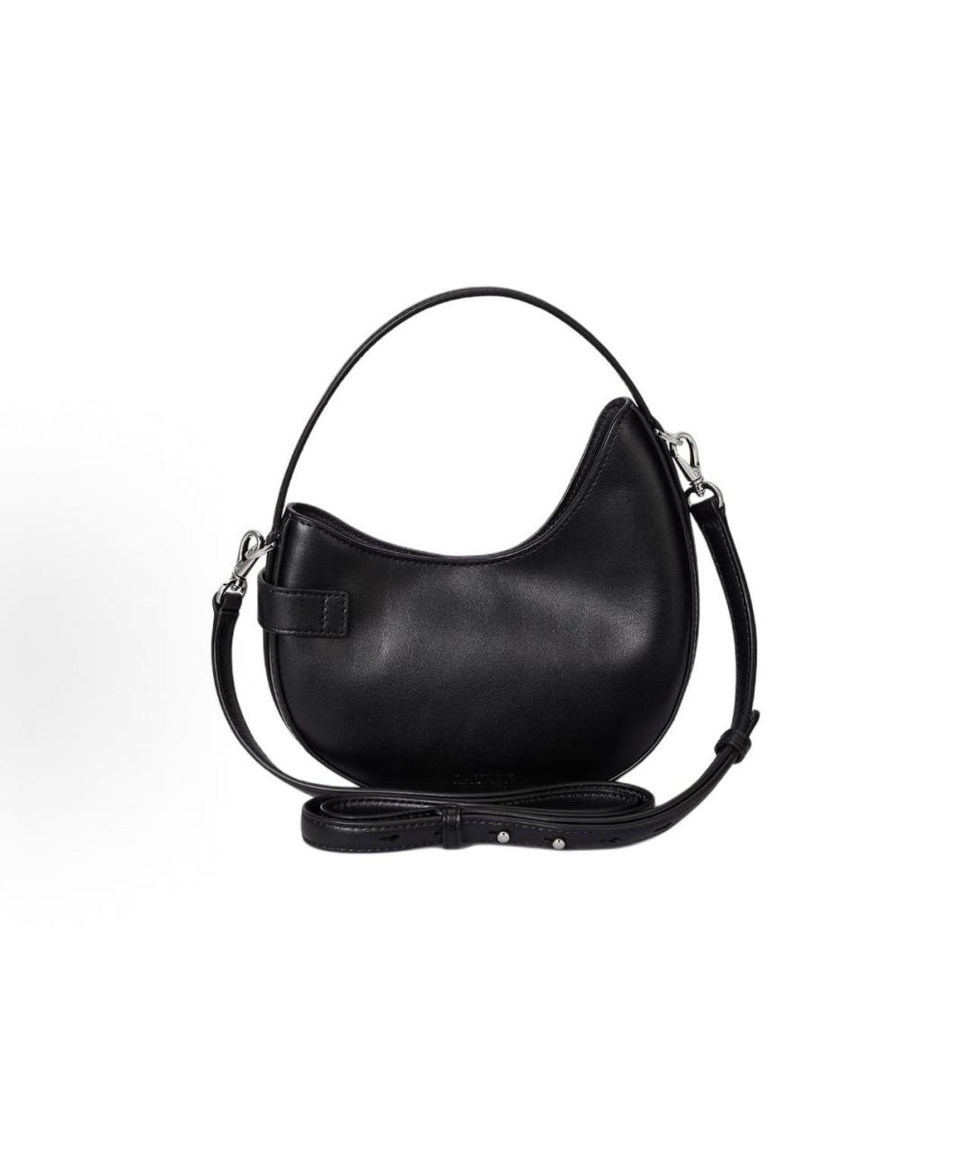 POLO RALPH LAUREN Черная кожаная сумка с короткими ручками, фото 3