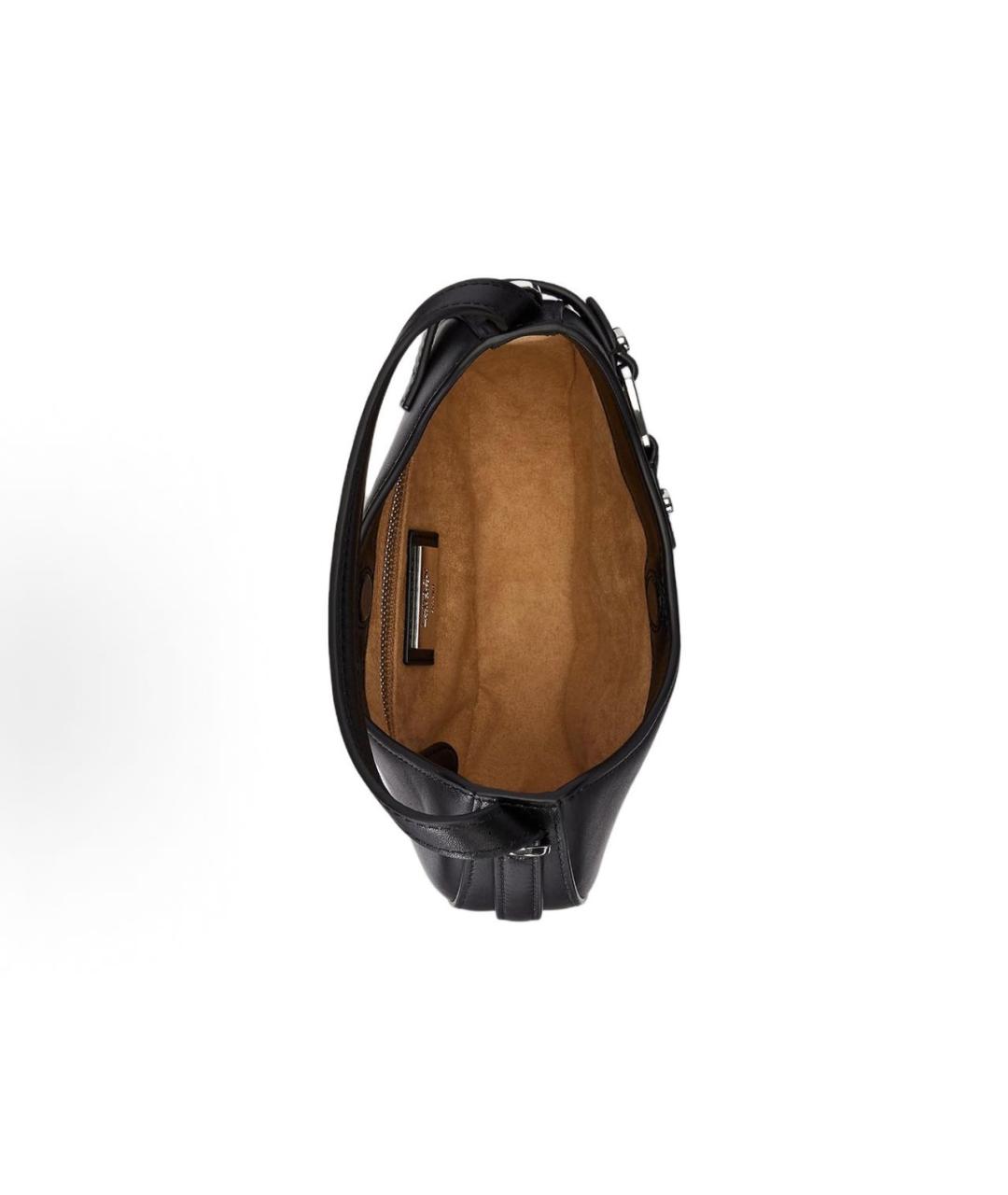 POLO RALPH LAUREN Черная кожаная сумка с короткими ручками, фото 4