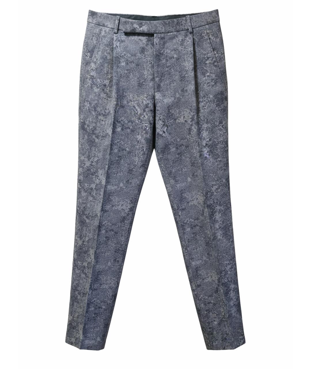 BALENCIAGA Серые шерстяные классические брюки, фото 1