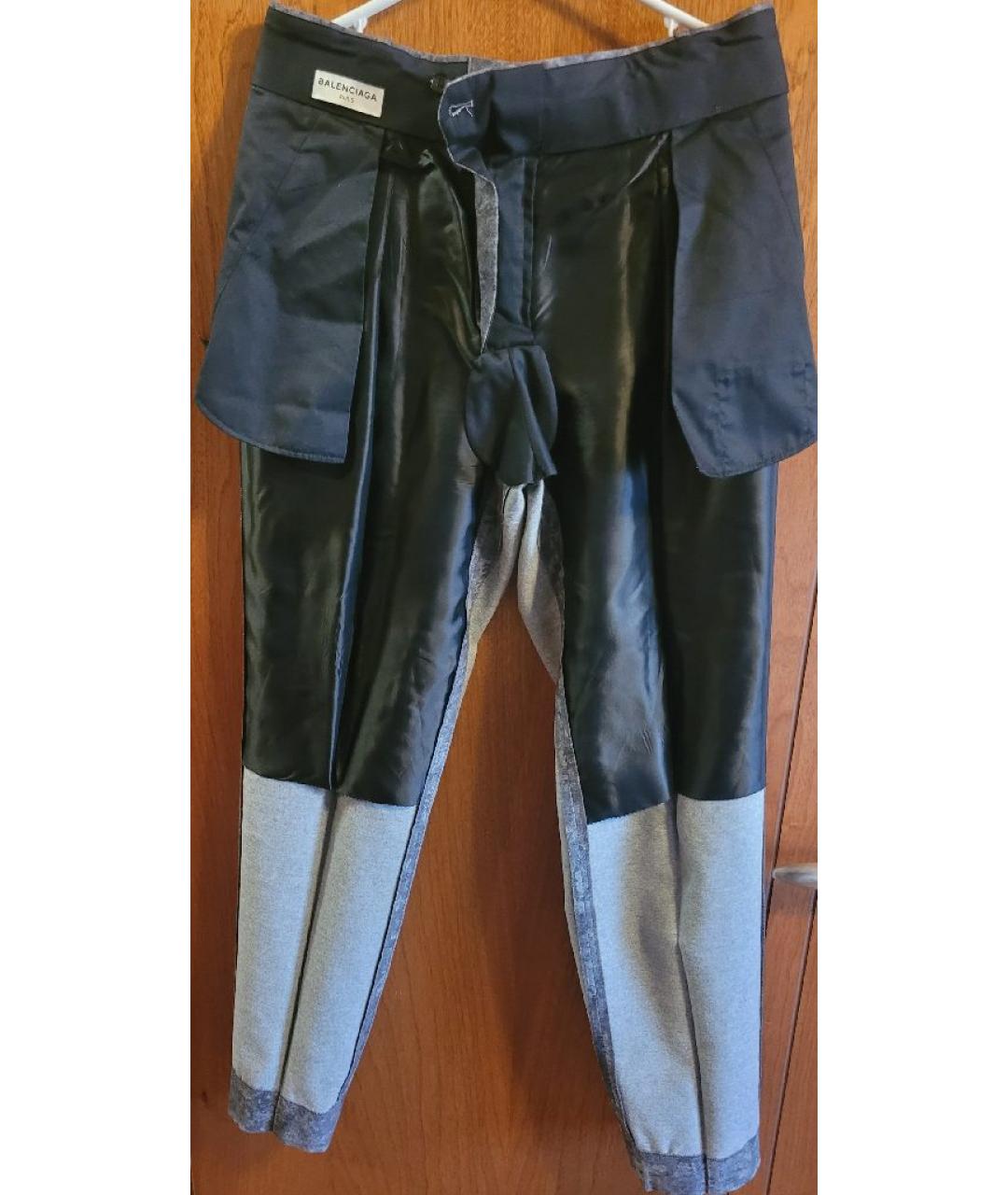 BALENCIAGA Серые шерстяные классические брюки, фото 3