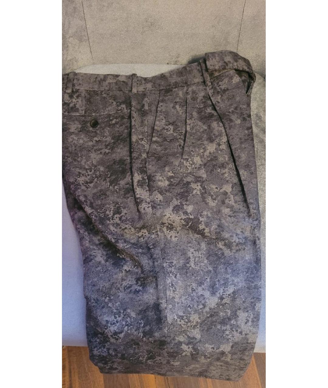 BALENCIAGA Серые шерстяные классические брюки, фото 4