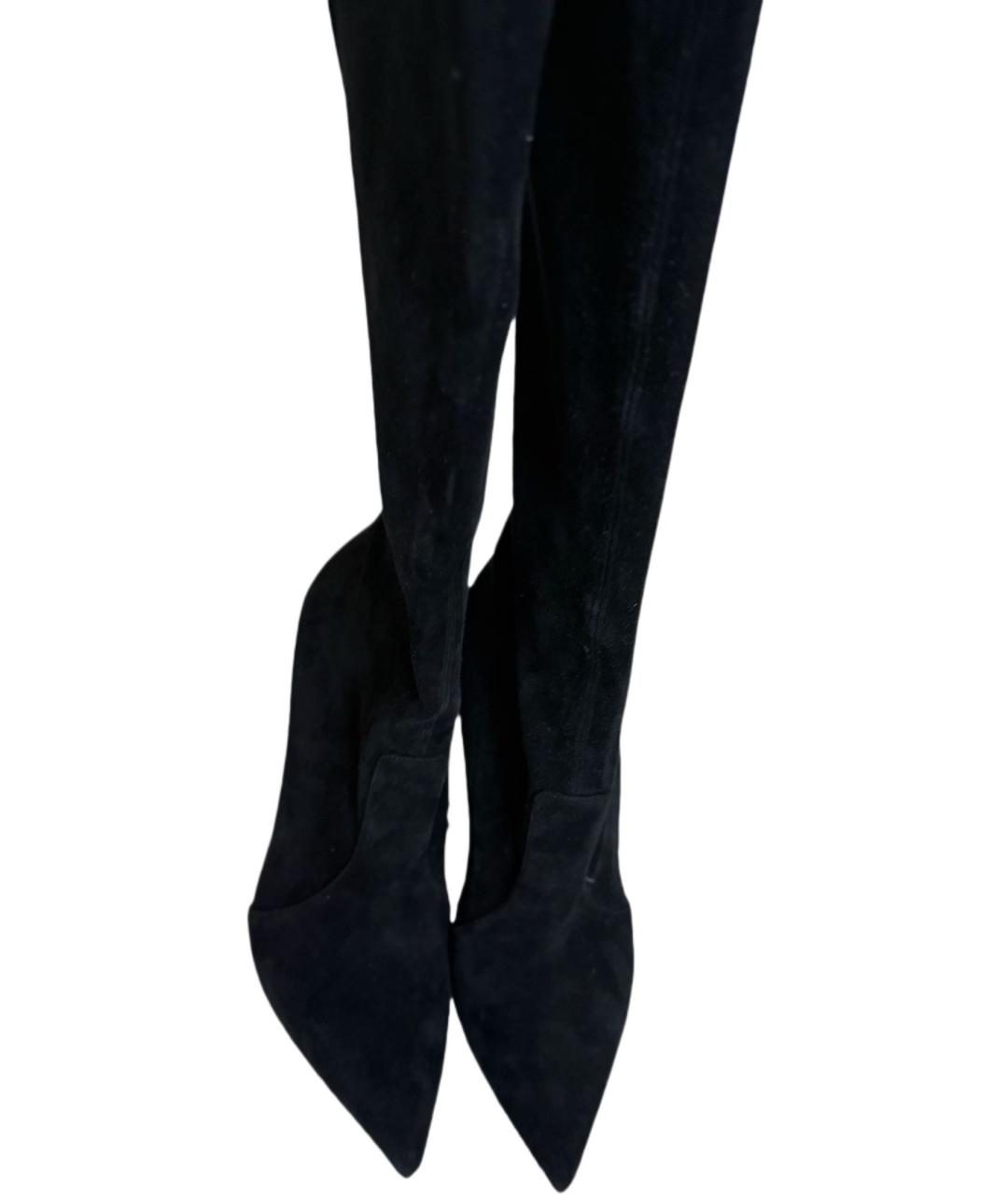 CASADEI Черные замшевые ботфорты, фото 3